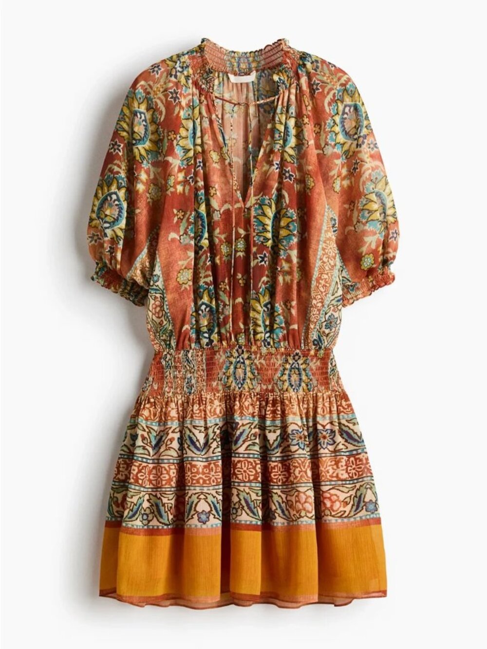 H&M Oversized Tunic Dress, burnt orange, NWT, XS